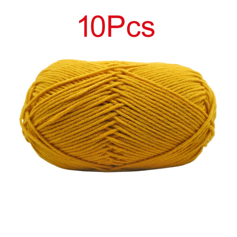 10 Pieces Multi Color Cotton Knitting Yarn Soft Warm Crocheting Yarn for Hand Knit Sweaters Hats Scarves Blankets Amigurumi