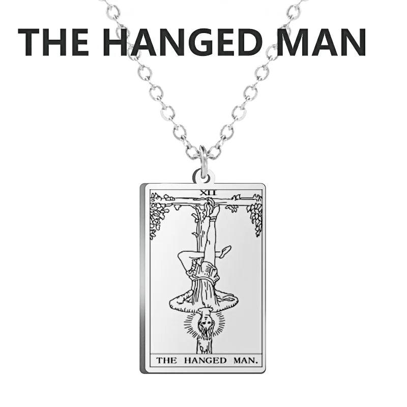 Stainless steel Cassic Tarot Pendant Necklace Major Cigano fortune Telling Necklace Star/Moon/Death Symbol Pendant Accessory
