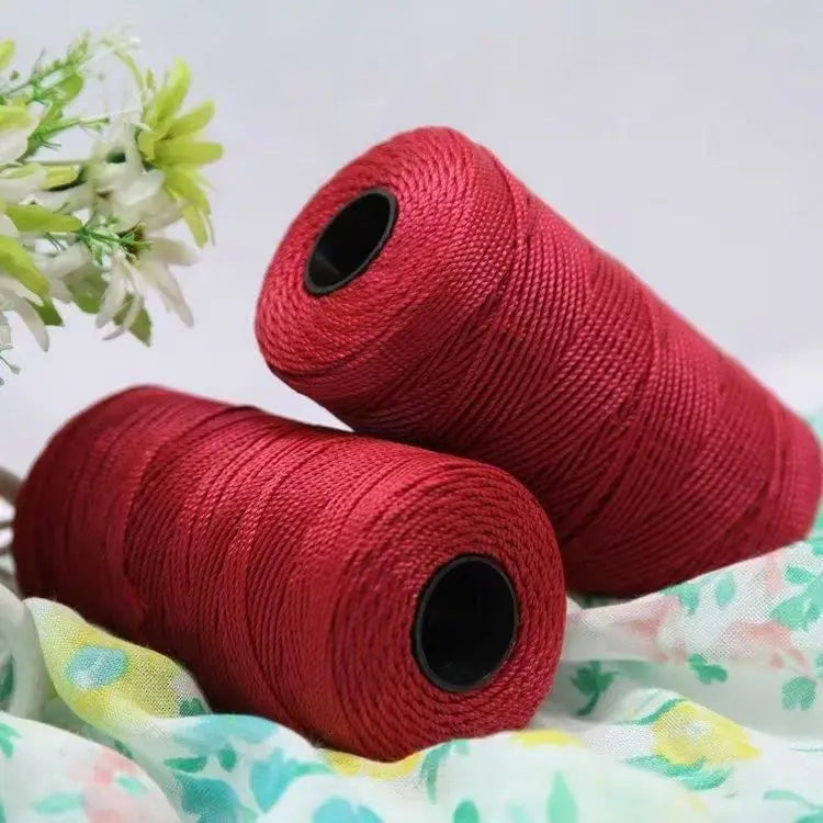 1.5mm 200m Summer Crochet Yarn Ice Silk Craft Thread for Hats Dolls Sewing Bags Crocheting