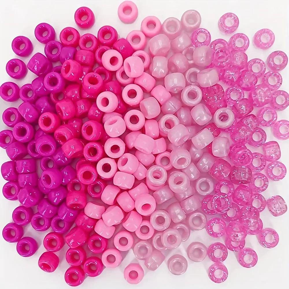 30g about100pcsVibrant Plastic Mixed Barrel Pony Beads for DIY  Unique Bracelets Necklaces Anklets Earrings,Jewellry accessories