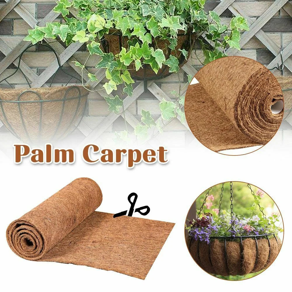 Coconut Palm Mat For Using With Hanging Baskets, Vases, Terrariums Cuttable Floor Mat Natural Coco Liner Sheet 20/25x100cm