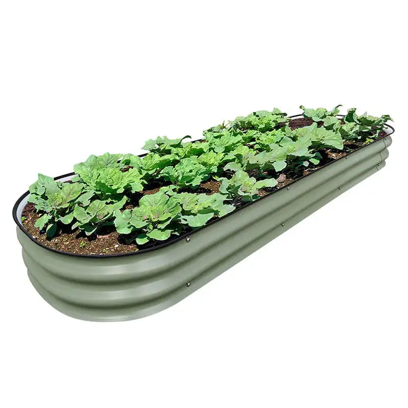 60x60x20cm Metal Raised Garden Bed Durable Galvanized Cold Rolled Steel Planter Box for Planting Outdoor Plants Vegetables