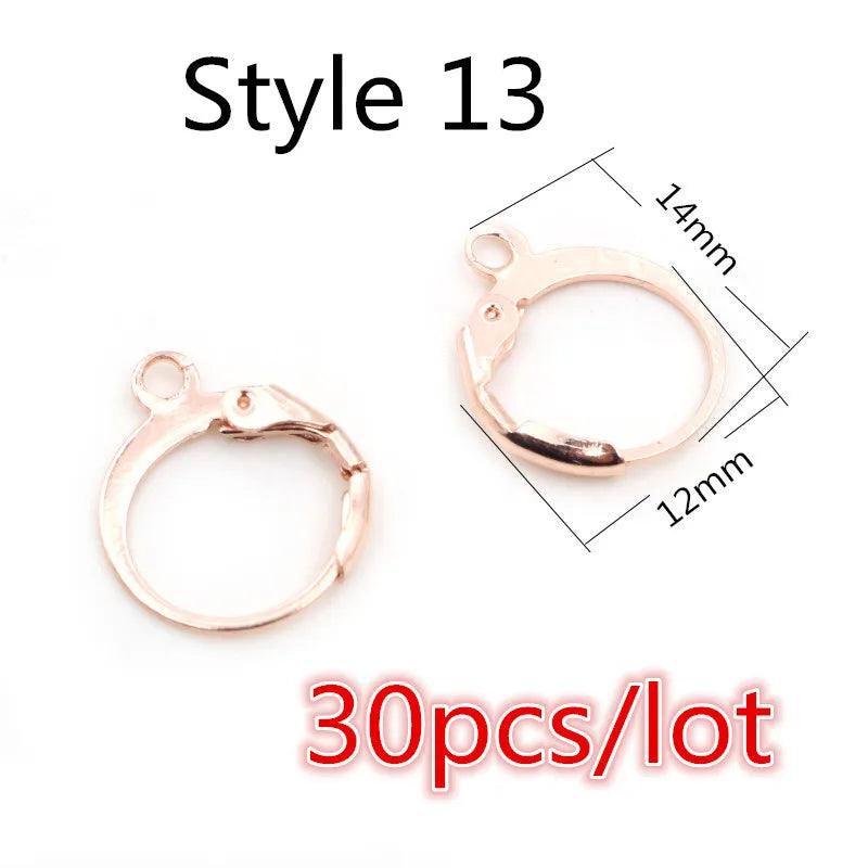 (Never Fade) High Quality 316 Stainless Steel DIY Earring Findings Clasps Hooks Jewelry Making Accessories Earwire