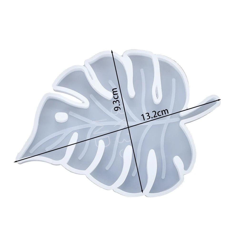 1Pcs Palm Trees Leaf Coasters Silicone Mold Maple Leaves Epoxy Resin Mould  For Hand Craft Ornamentation Home Table Decoration