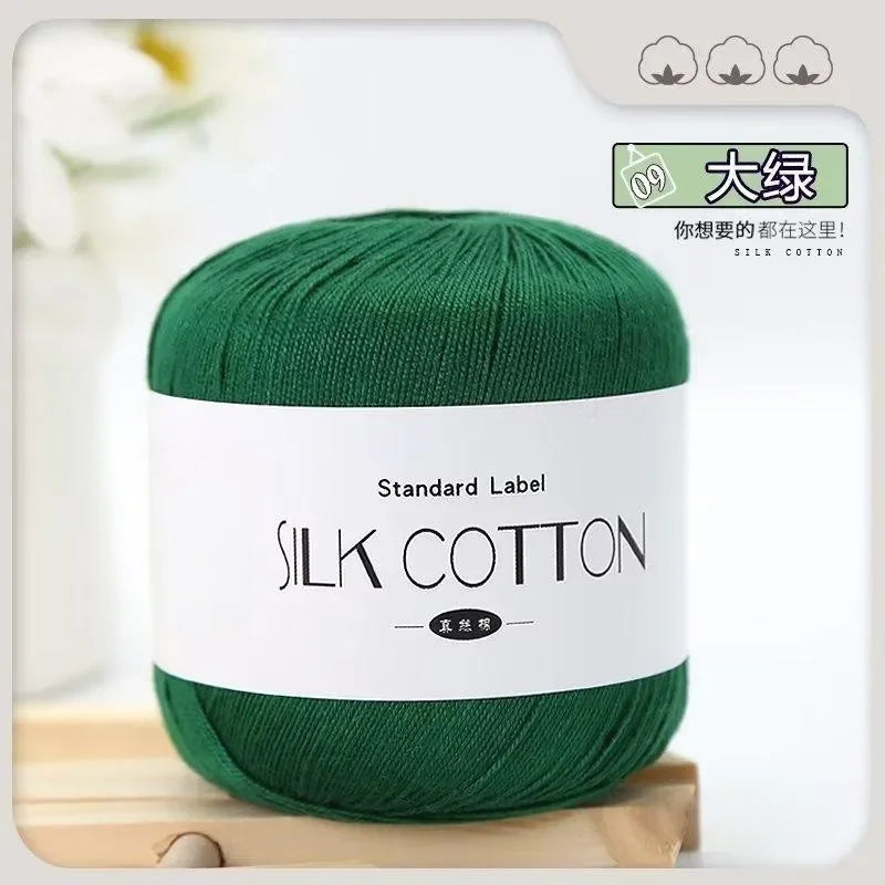 Silk Lace Cotton Milk Crochet Yarn 50g Soft Knitting Thread for Baby Hand Knitting Supplies
