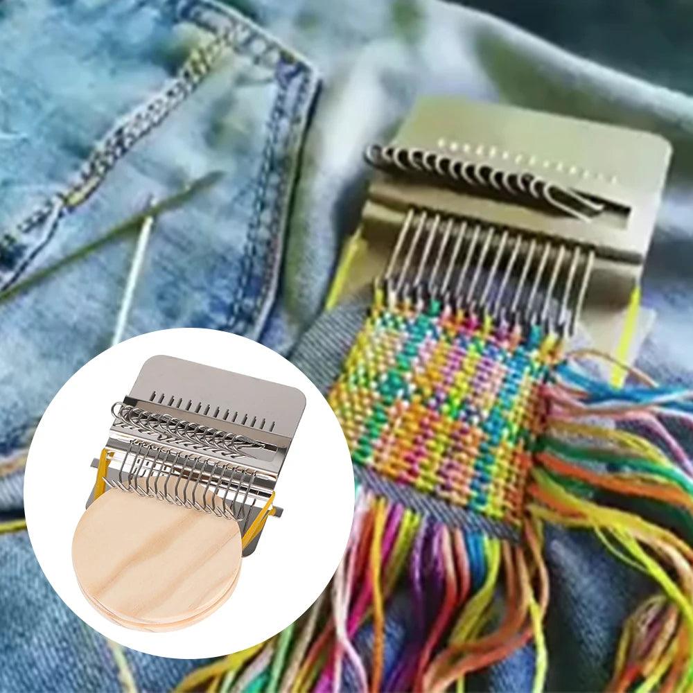 For Mending Clothes and Jeans Knitting Tools Hand Tapestry Wood Loom Weaving Frame Small Frame Small Loom Darning Machine