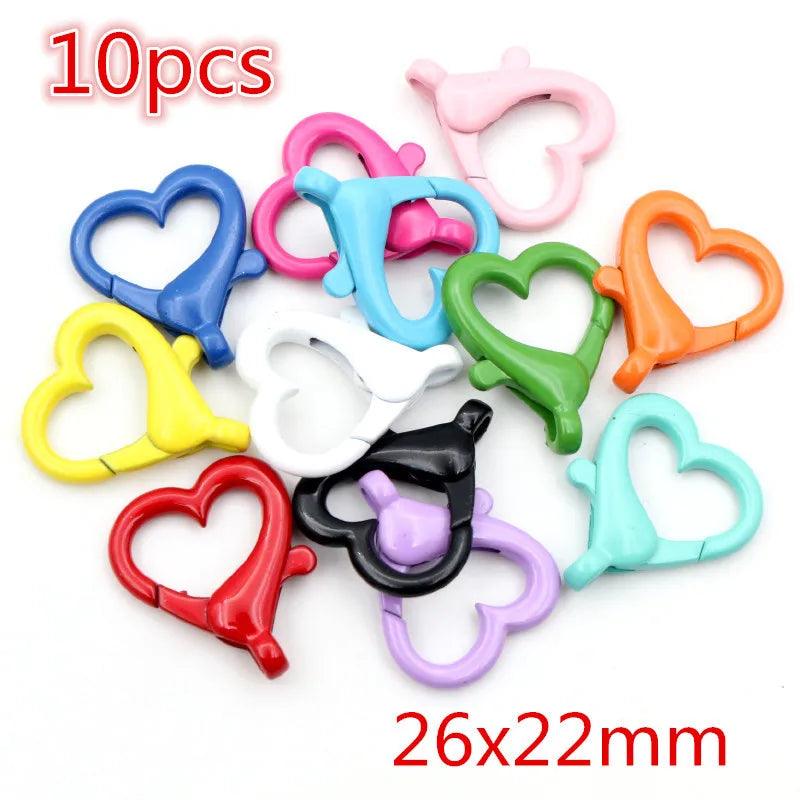 Colorful Mixed Alloy Split Jump Rings Lobster Clasp Eyelets Screw Pins Keychain DIY Jewelry Making Accessories Supplies
