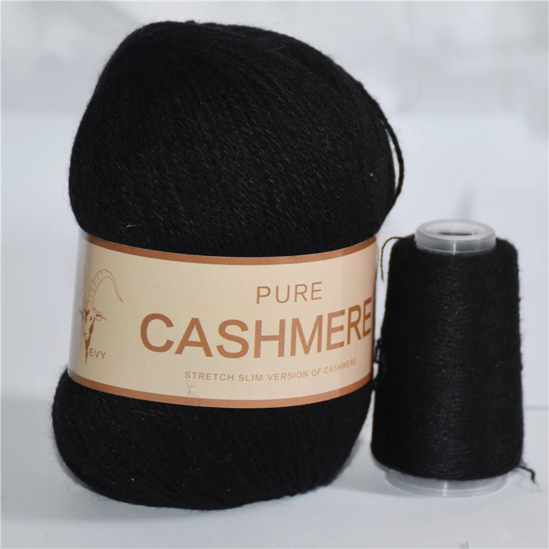 Pure Mongolian Cashmere Yarn for Crocheting 3-Ply Worsted Warm Soft Weaving Fuzzy Knitting Thread Pack of 5