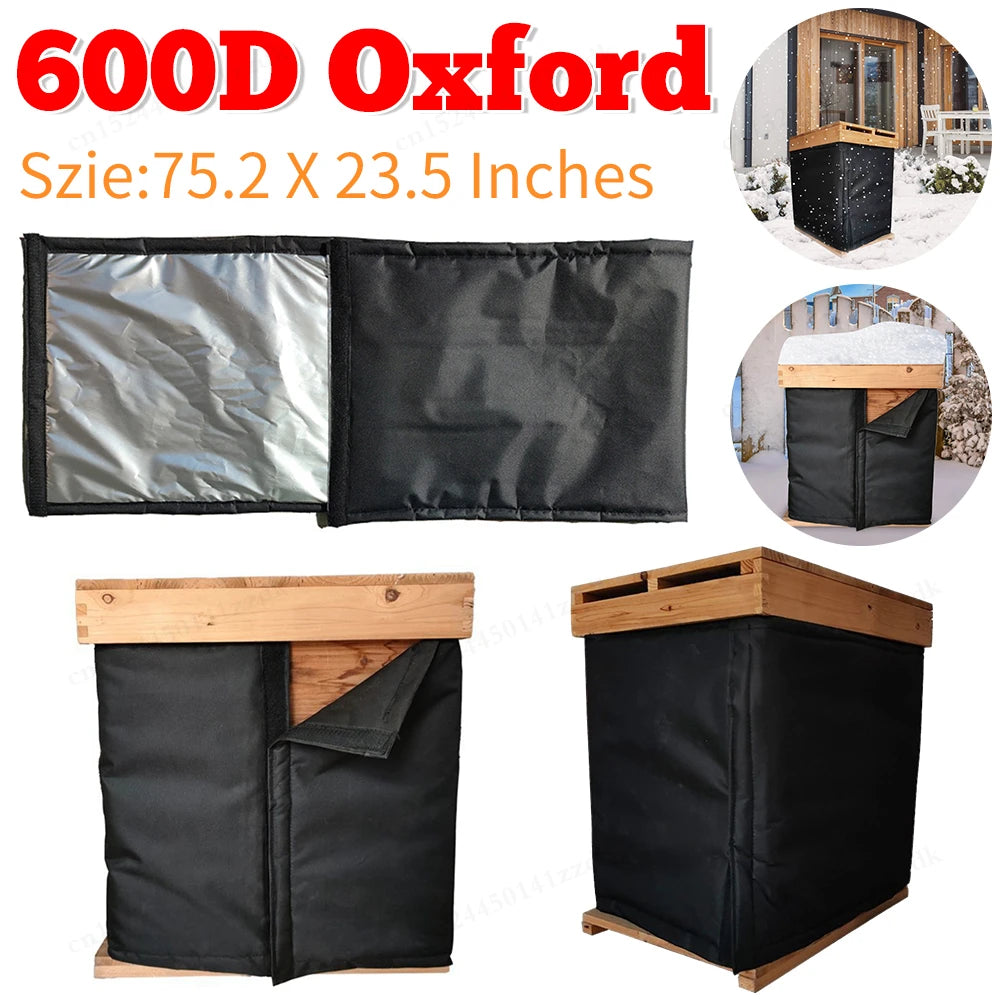 600D Oxford Beehive Wrap Adjustable Beehive Wrap Bee Hive Insulation Wrap Windproof Beekeeping Supplies For Cold Winter