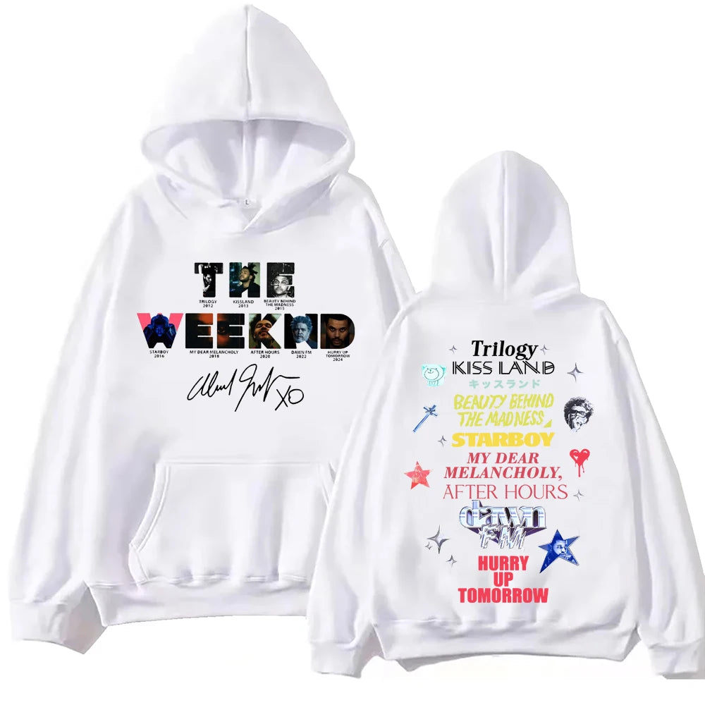 2025 The Weekndd Album Hurry Up Tomorrow Hoodie Harajuku Pullover Tops Man Woman Sweatshirt Fans Gift