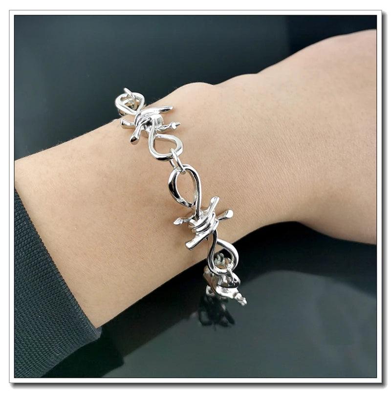 Wire Thorns Iron Unisex Necklaces Women Hip-hop Gothic Punk Style Barbed Wire Small Thorn Chain Collar Choker Jewelry Gift