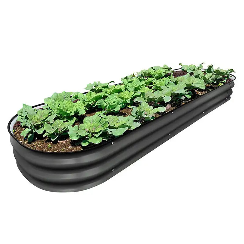 60x60x20cm Metal Raised Garden Bed Durable Galvanized Cold Rolled Steel Planter Box for Planting Outdoor Plants Vegetables
