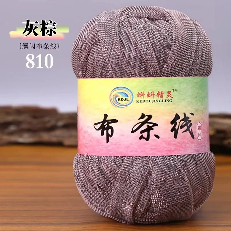 Colorful Sparkling Metallic Knitting Yarn 50g 30m Crochet