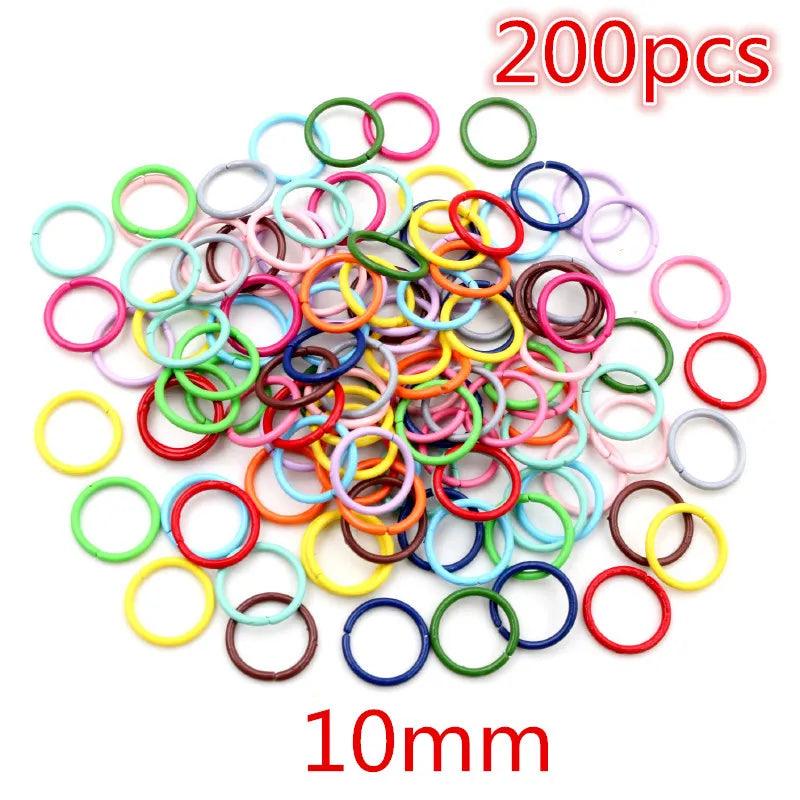 Colorful Mixed Alloy Split Jump Rings Lobster Clasp Eyelets Screw Pins Keychain DIY Jewelry Making Accessories Supplies