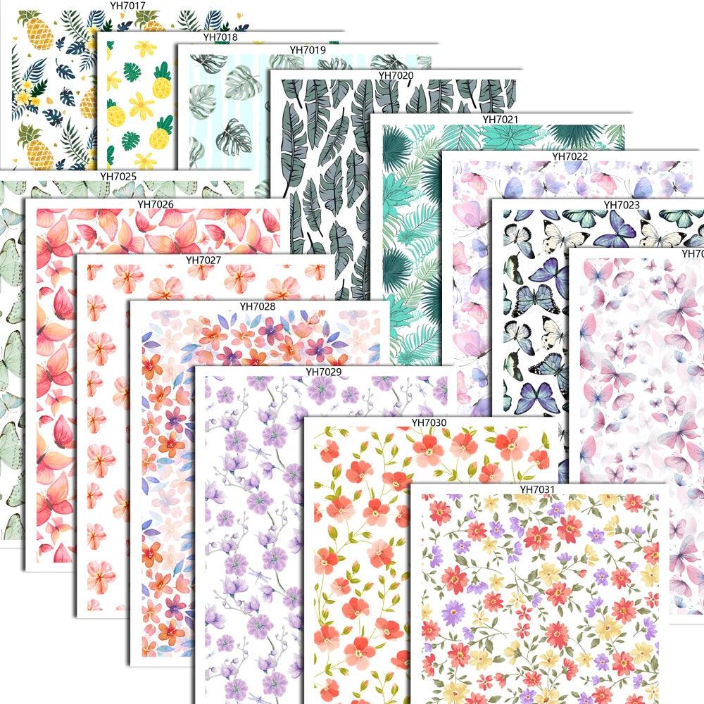 Colored Pattern Polymer Clay Transfer Paper Water Soluble Disposable Stickers Printing Paper Earrings Making Decal