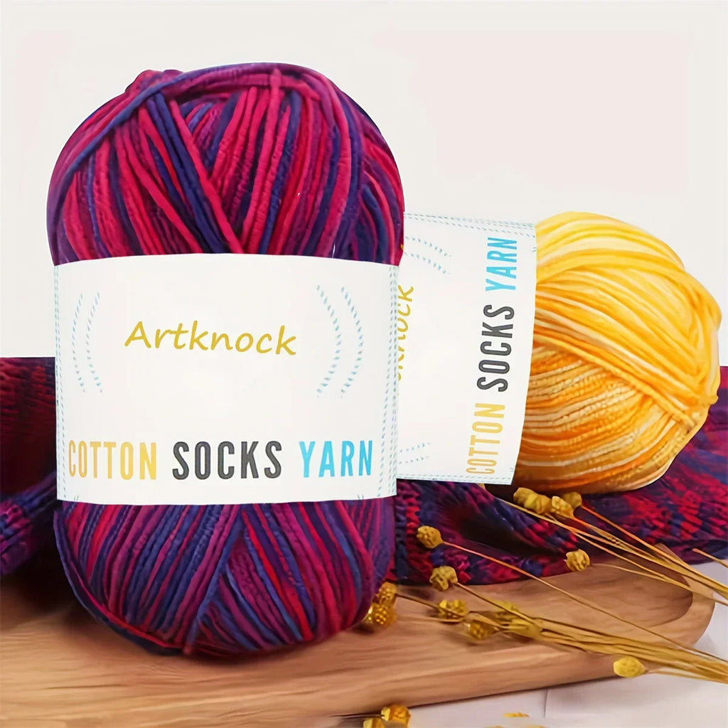 Colorful Milk Cotton Yarn For DIY Crochet Projects 2 Pcs