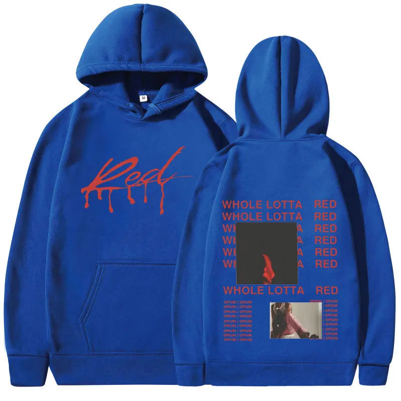 Rapper Playboi Carti Hoodie Album Whole Lotta Red Opium Merch Sweatshirt Men Women Fashion Hip Hop Oversized Pullover Streetwear