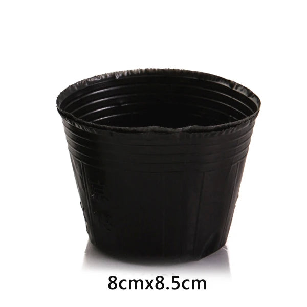 100pcs Nursery Pot Spring Seed Germination Flowerpot Thickened Black Plastic Seedling Pot Nutritional Bowl Gardening Accessory