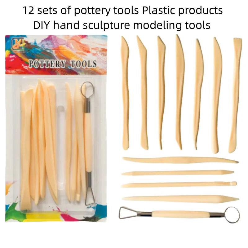 Polymer clay plastic clay knife 12-piece set of multi-functional carving tools