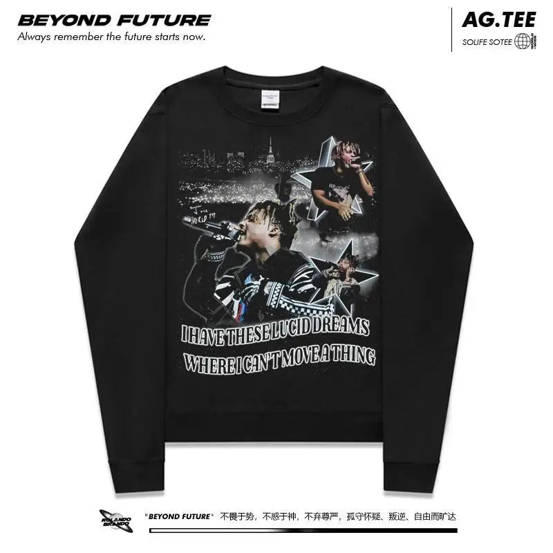 Rapper Juice Wrld 999 Letter Printed Hoodie Y2k Women's Casual Fashion Sportswear Autumn/Winter Hoodie Men's Women's Clothing
