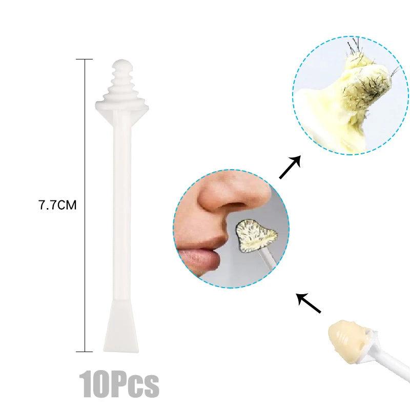 10pcs Nose Wax Sticks Nose Wax Applicators For Painless Nose Hair Removal Remover Tools Wax Kit Accessories Beeswax Safe Formula
