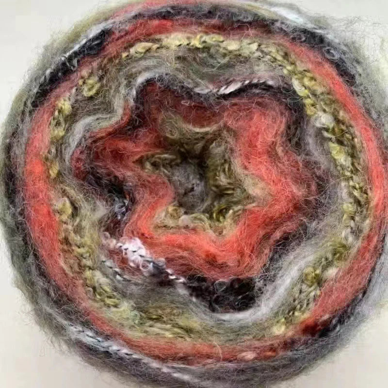 Gradient Mohair Wool Blend Yarn 50g Chunky Fluffy Crochet