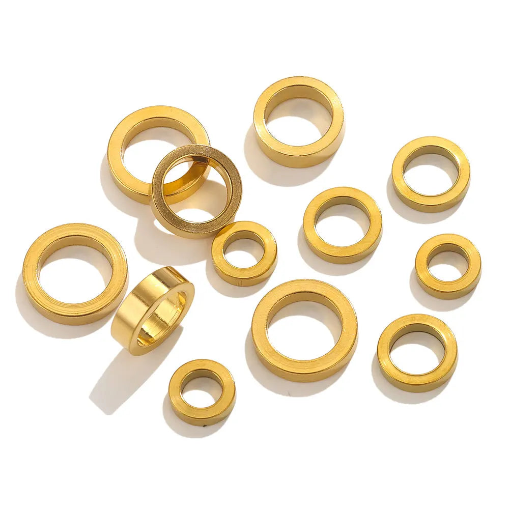 10pcs Big Beads Spacer Bead Large Hole Round Flatd Beads For Bracelets Making Supplies DIY Loose Beads Jewelry Accessories