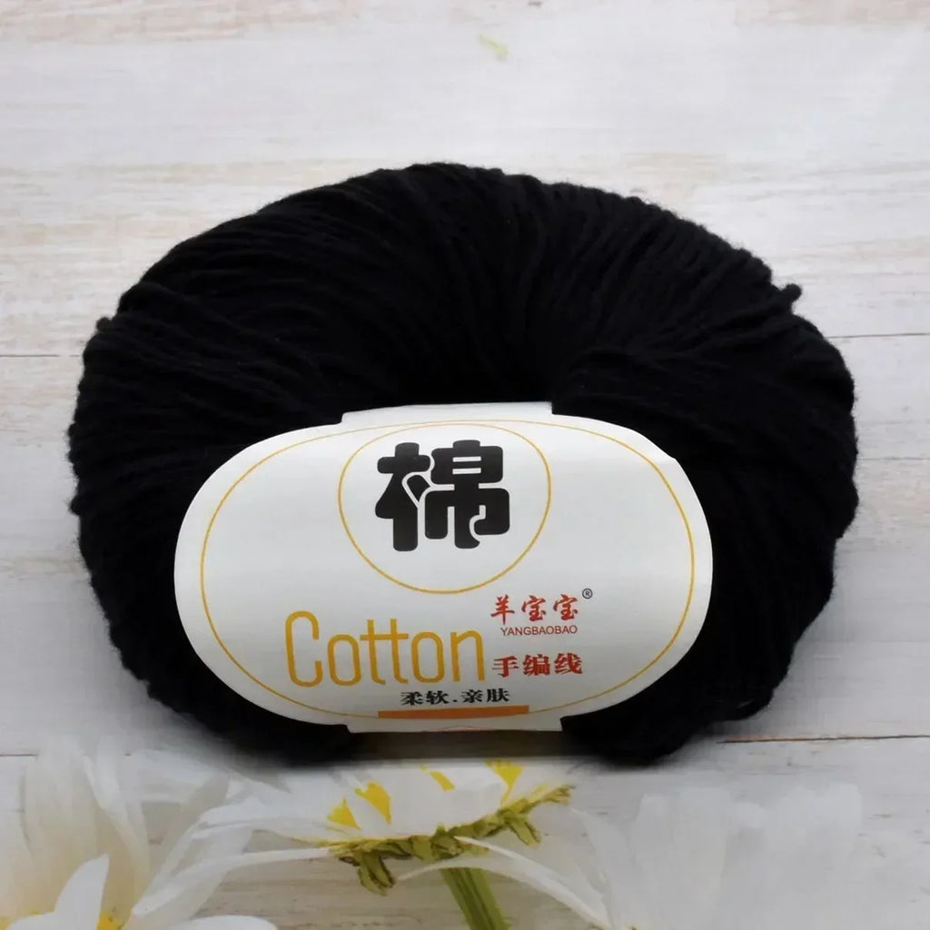 100 Percent Cotton Soft Combed Hand Knitting Crochet Yarn Natural Pure Color Thread 50g 125m