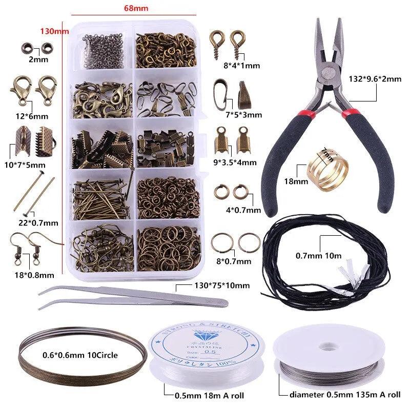 Jewelry Findings Set Jewelry Making Kit Jewelry Findings Starter Kit Jewelry Beading Making and Repair Tools Kit