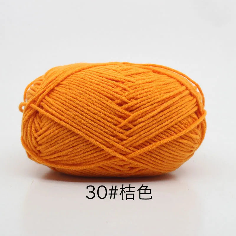 4ply Milk Cotton Knitting Yarn Set for Crochet Crafts and DIY Projects