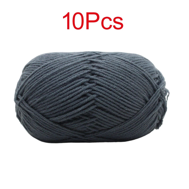 10 Pieces Multi Color Cotton Knitting Yarn Soft Warm Crocheting Yarn for Hand Knit Sweaters Hats Scarves Blankets Amigurumi