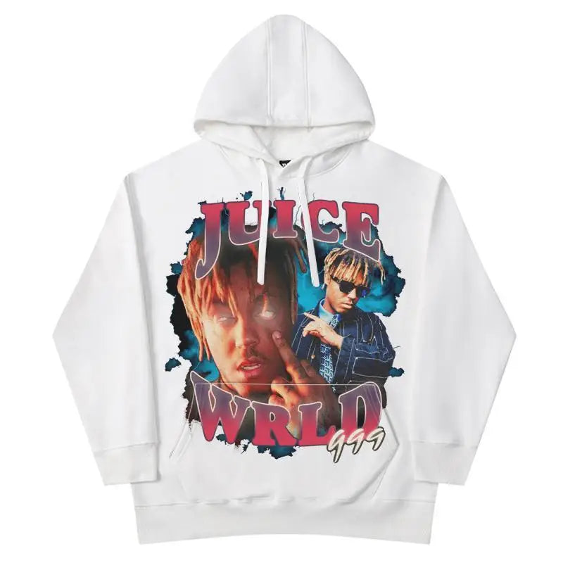 Rapper Juice Wrld 999 Letter Printed Hoodie Y2k Women's Casual Fashion Sportswear Autumn/Winter Hoodie Men's Women's Clothing