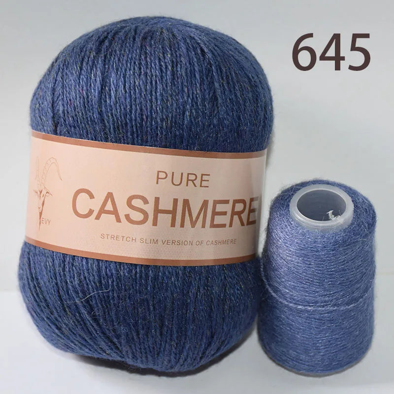 Pure Mongolian Cashmere Yarn for Crocheting 3-Ply Worsted Warm Soft Weaving Fuzzy Knitting Thread Pack of 5