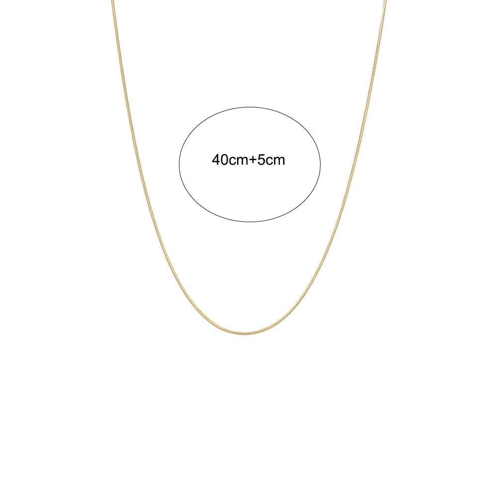 E.B.belle Tarnish Free Stainless Steel 18K Gold Plated Herryingbone Snake Chain Layer Necklace Sexy Women's Gold Chain Necklace