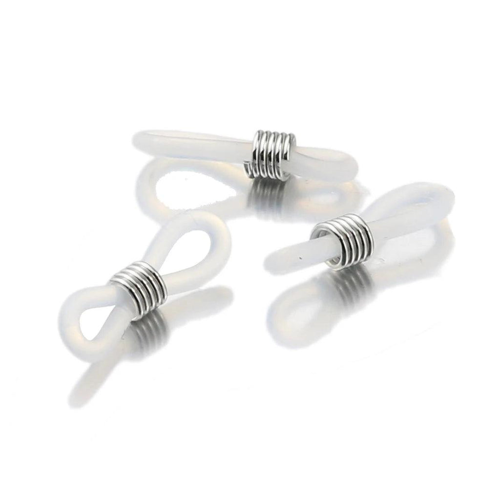 20pcs Eyeglass Chain Ends Adjustable Spring Rubber Ends Connectors for Eye Glasses Holder Necklace Chain DIY Jewelry Making