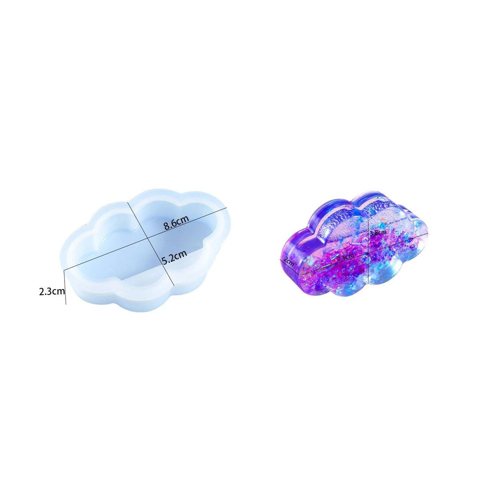 Business Card Holder Silicone Mold For DIY Crafting Half Circle Flower Cloud Rainbow Hexagon Shaped Molds Office Desktop Decor