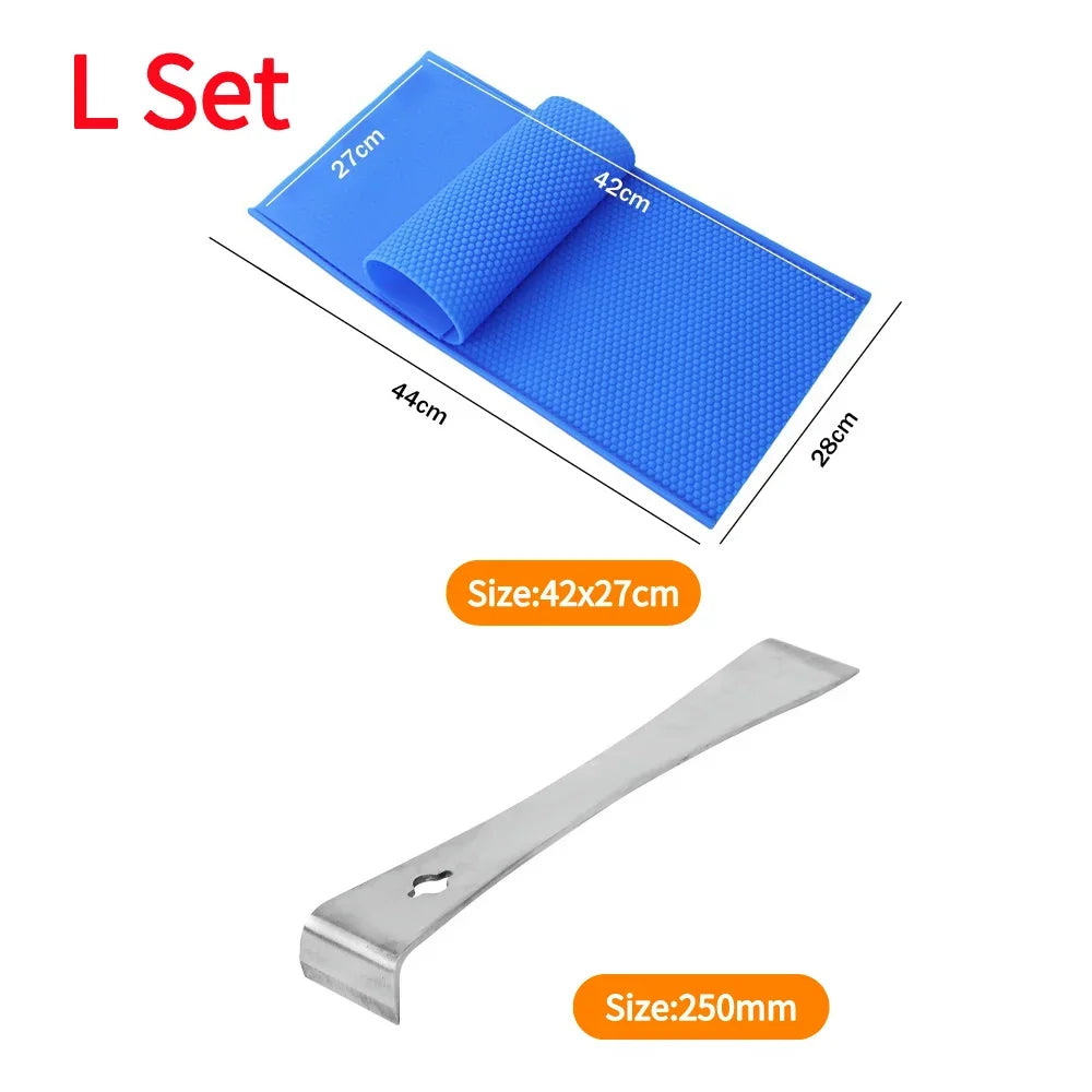 2pcs Beewax Foundation Sheet Mould Flexible Beeswax Foundation Press Mold Silicone Harmless Handmade Durable Beeswax Making Tool