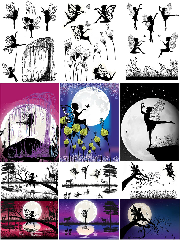 AZSG Pretty Fairy Wonderland Moon Clear Stamps For DIY Scrapbooking/Card Making/Album Decorative Silicone Seals Crafts New 2022