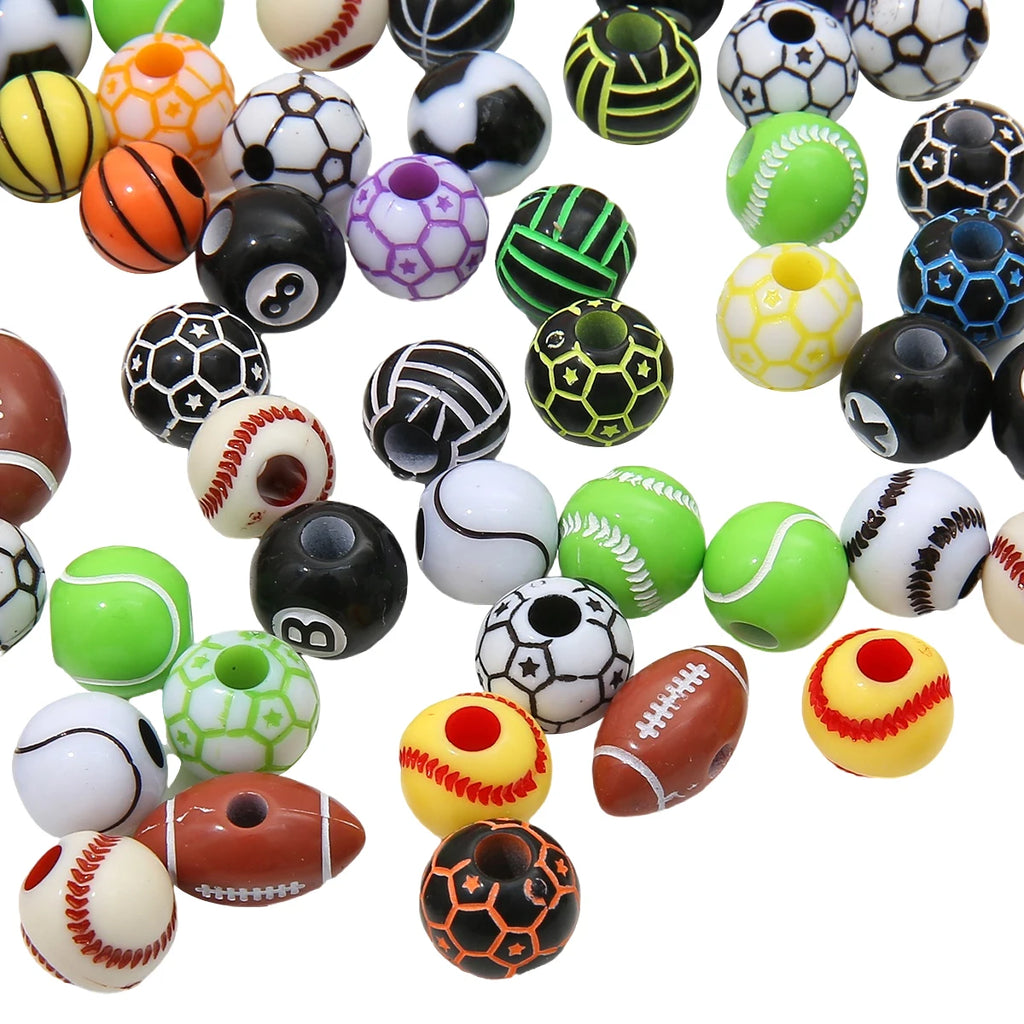 10/20/30Pcs Acrylic Ball Beads Series Unique Loose Beads Handmade DIY Jewelry Bracelets Earrings Accessories Materials