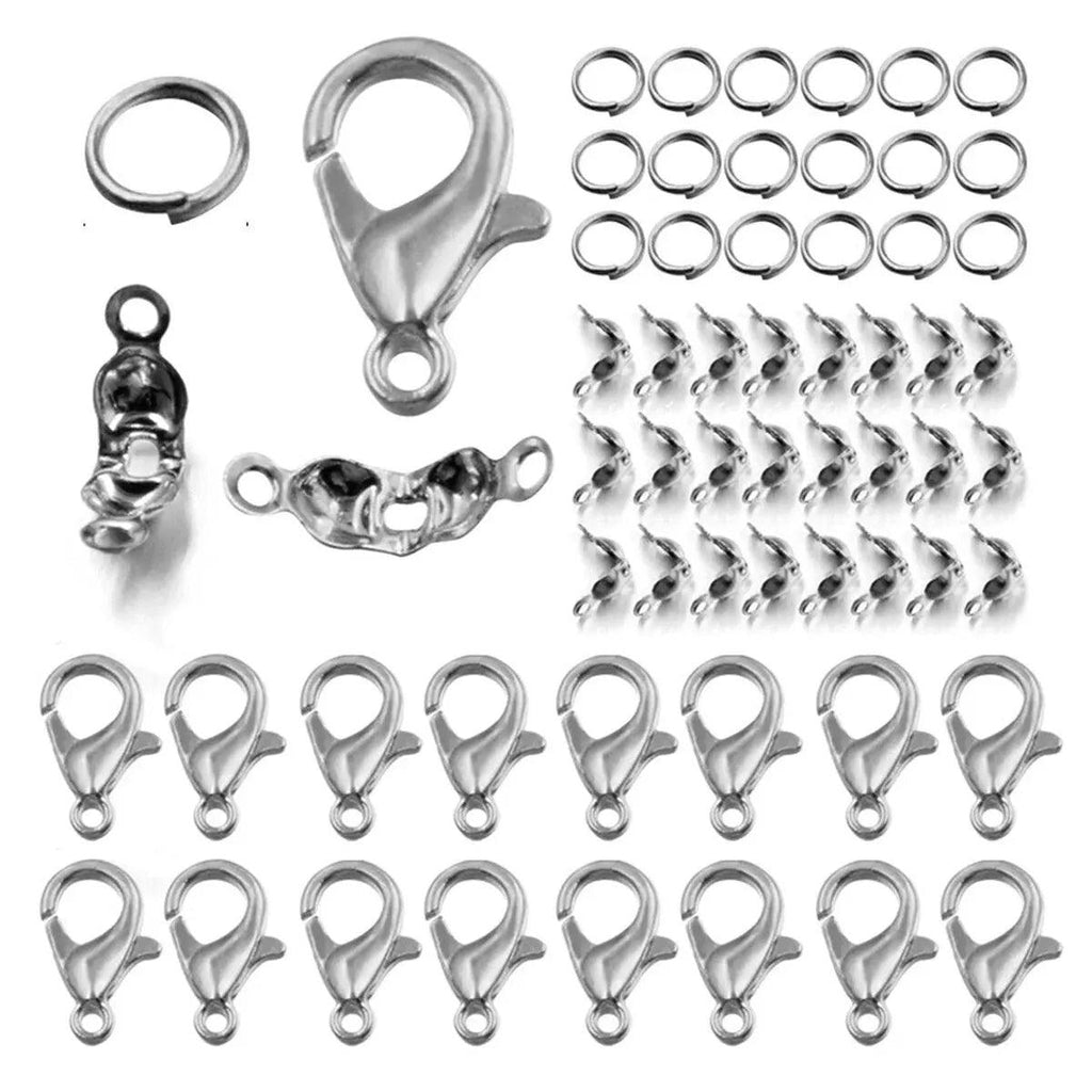 450 PCs/Pack Alloy Lobster Buckle Jump Ring Snap Bead Connector Set DIY Bracelet Necklace Connector Sh505