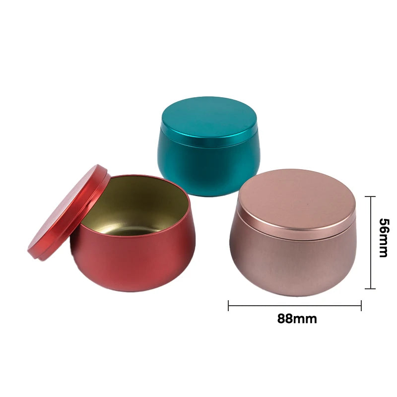 1PC Round Metal Candle Tins DIY Home Storage Box Candle  Aluminum Jar Candle Tin Travel Portable Storage Box