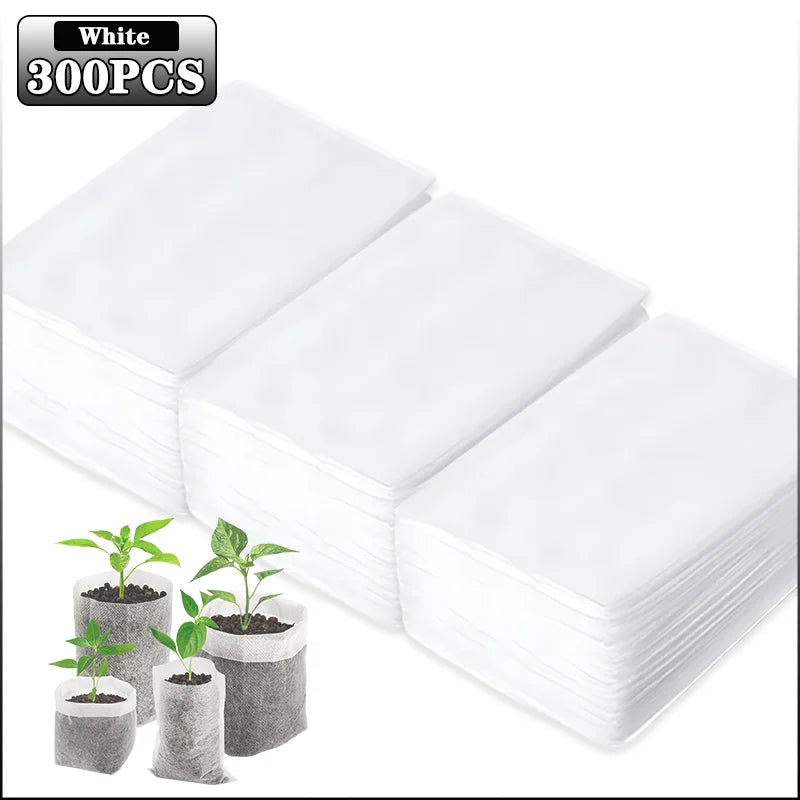 100-1000PCS Fabric Plant Seedling Bags for Vegetables Flowers Herbs and Plant Growth Eco Friendly Nursery Pots Gardening Bags