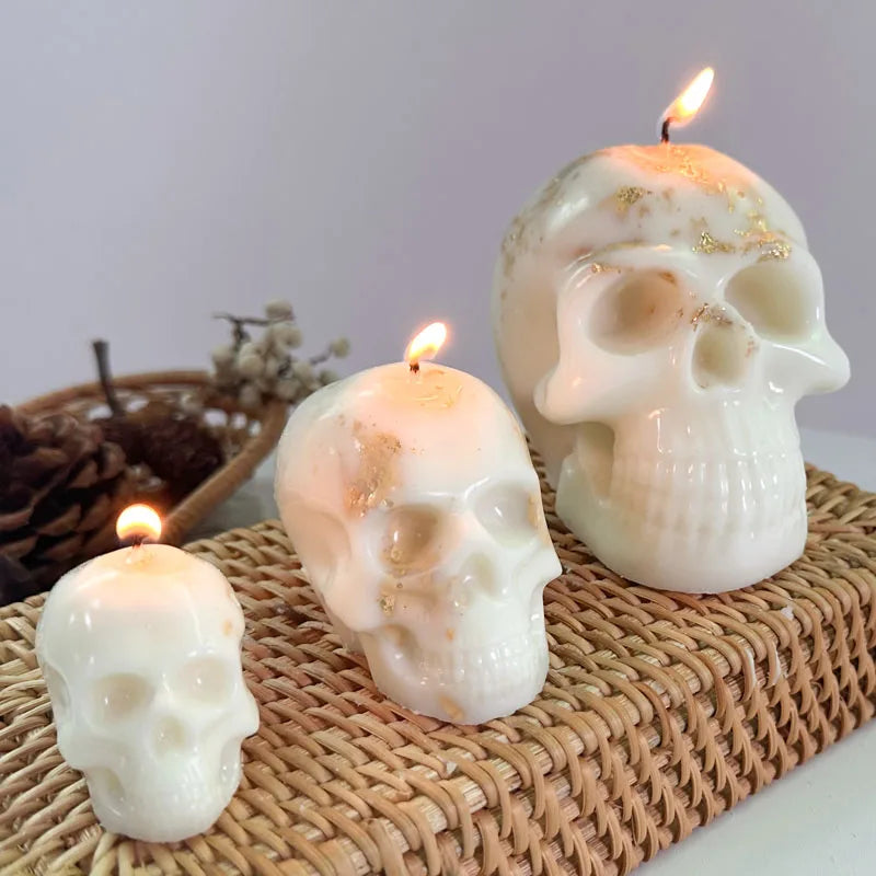 Skull Silicone Candle Mold DIY Scented Candle Soap Craft Gifts Making Plaster Resin Casting Molds Halloween Home Craft Decor