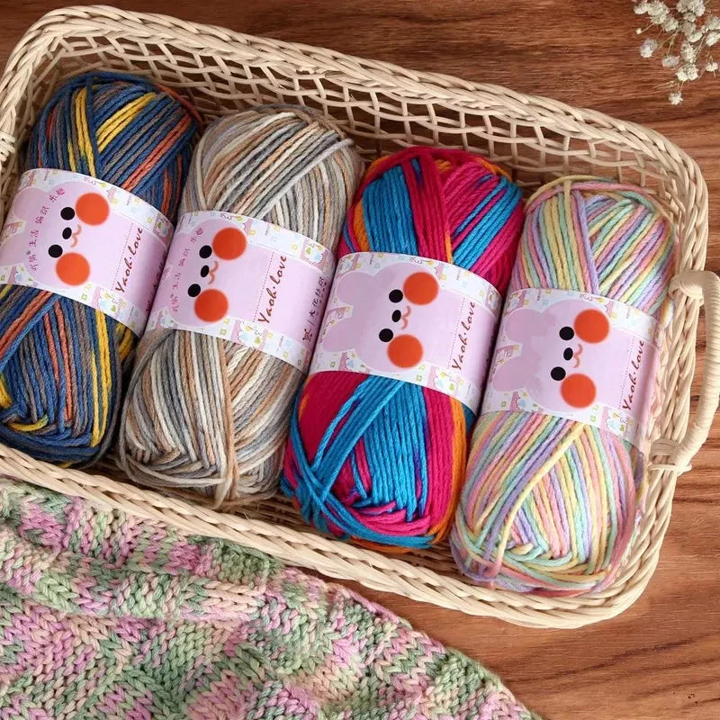 Milk Cotton Thick Yarn 170M Roll 100G For Hand Knitting