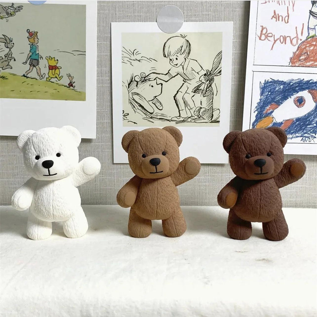 New 3D Teddy Bear Silicone Mold DIY Animals Christmas Cake Fondant Mold Food grade Candy Mousse Decoration Resin Soap Mould