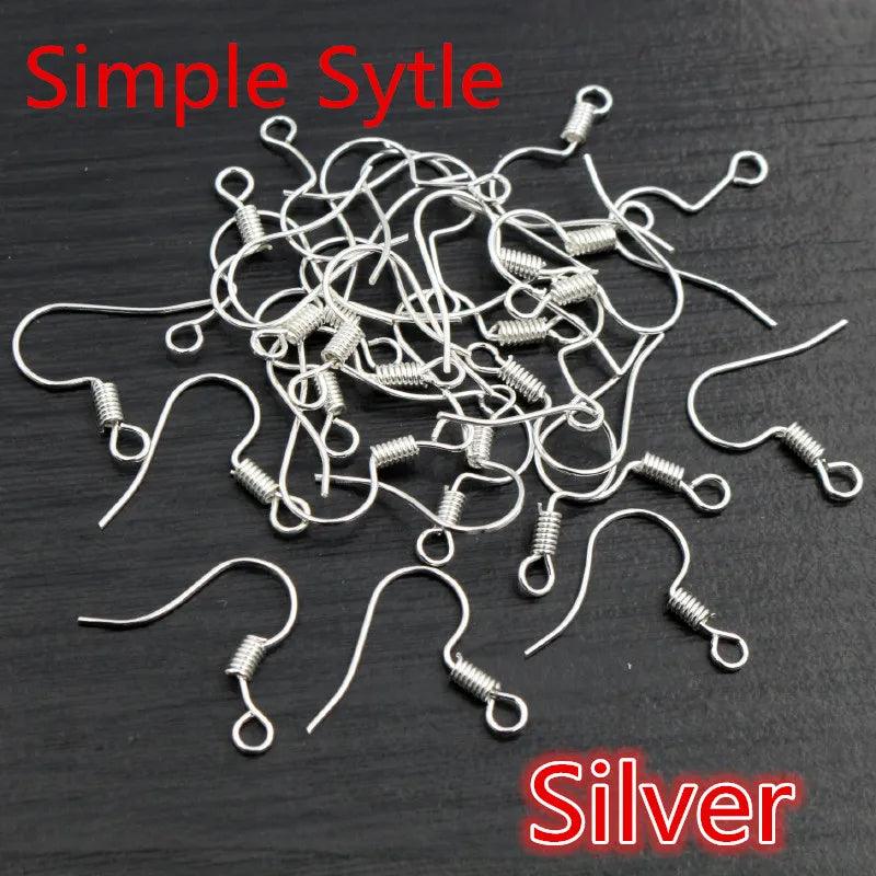 100pcs/lot 20x17mm DIY Earring Findings Earrings Clasps Hooks Fittings DIY Jewelry Making Accessories Iron Hook Earwire Jewelry
