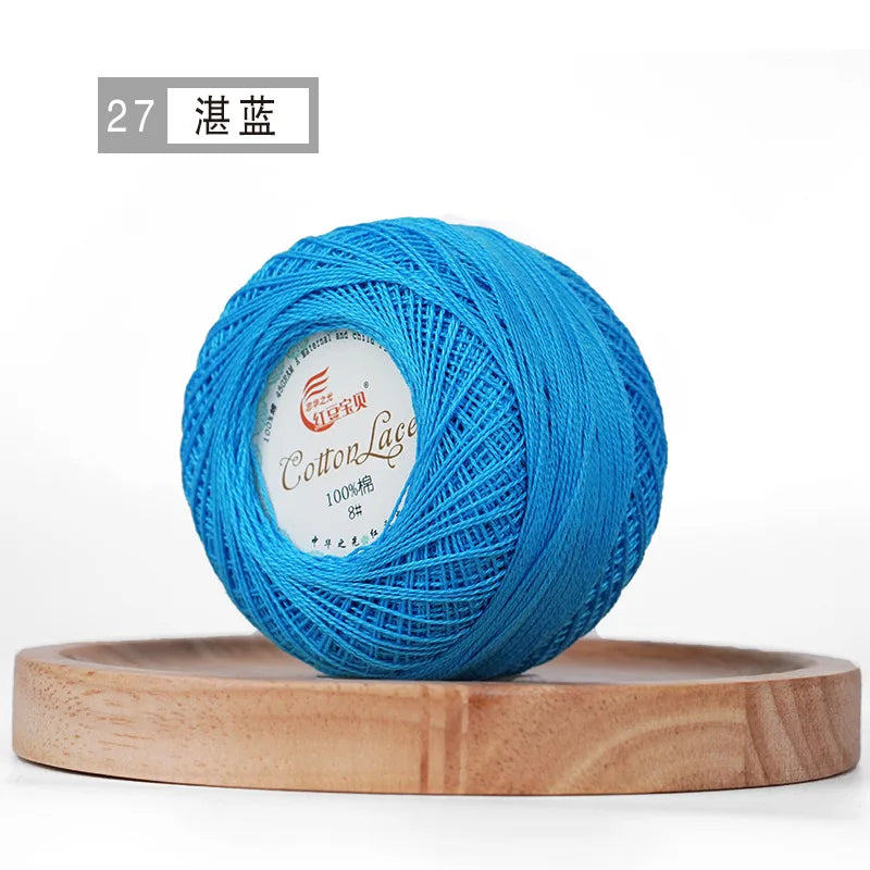 100% Cotton Mercerized Crochet Yarn 45g for Knitting and Embroidery Projects
