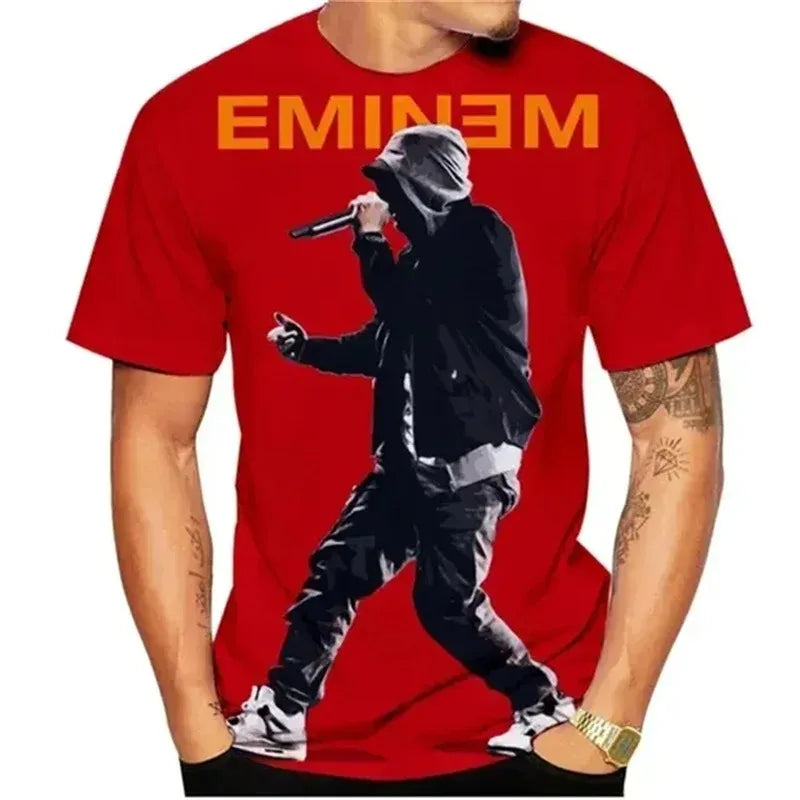 Eminem 3D Printed T-Shirt for Men and Women Fashion Hip Hop Streetwear Oversized Tee