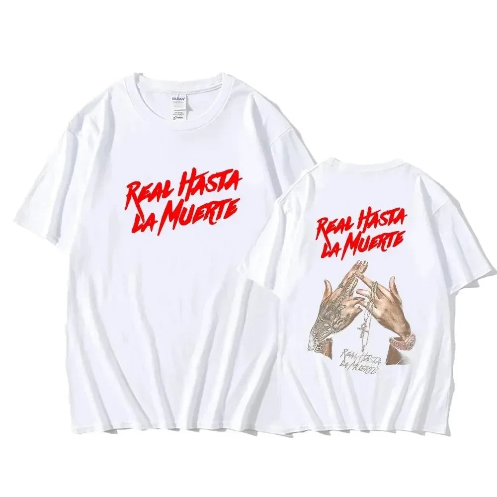 Men Women Oversized Cotton Hip Hop Graphic T Shirt Cool Rapper Style Streetwear Tee