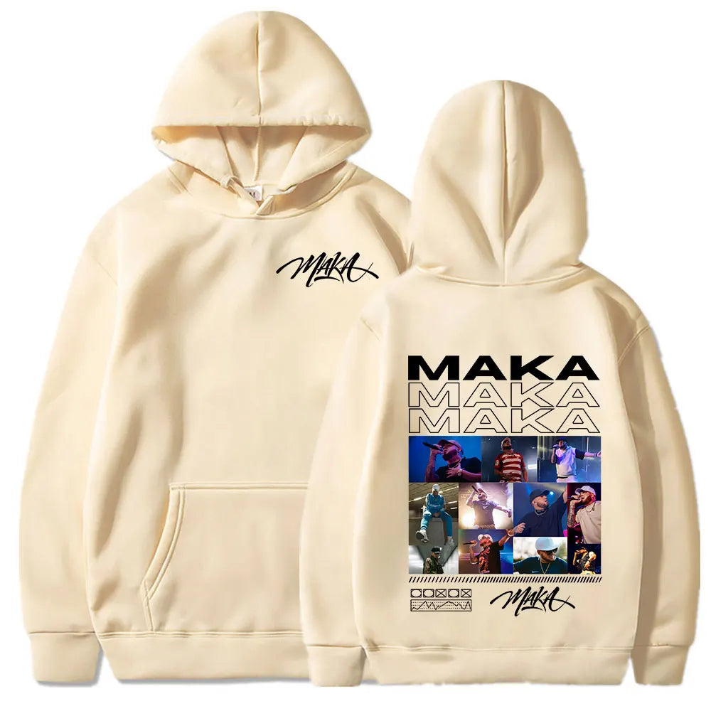 Rapper Maka Graphic Hoodies Men Women Clothing Fashion Hip Hop Sweatshirt Casual Oversized Long Sleeve Pullover Hoody Streetwear